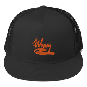 .WAVY Fall 2021 Halloween Orange logo Trucker Cap