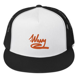 .WAVY Fall 2021 Halloween Orange logo Trucker Cap