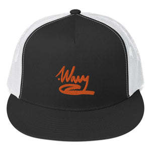 .WAVY Fall 2021 Halloween Orange logo Trucker Cap