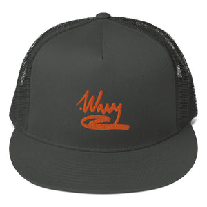 .WAVY Fall 2021 Halloween Orange logo Trucker Cap