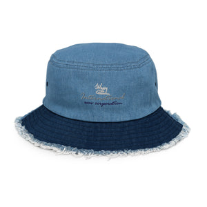 .WAVY Int'l Wav Corp Distressed Denim Bucket Hat