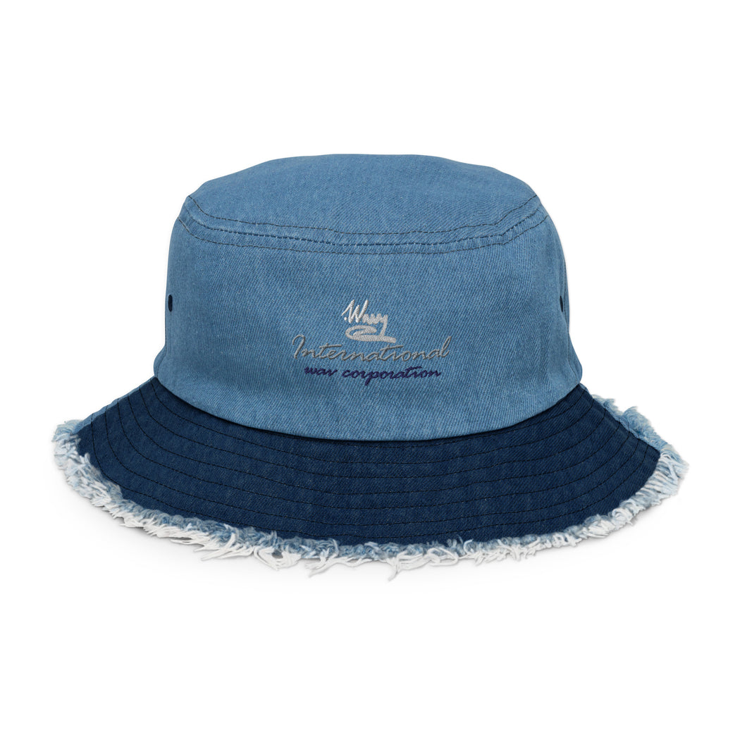 .WAVY Int'l Wav Corp Distressed Denim Bucket Hat