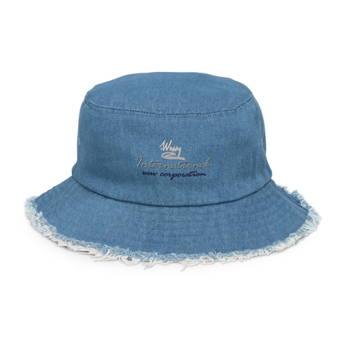 .WAVY Int'l Wav Corp Distressed Denim Bucket Hat