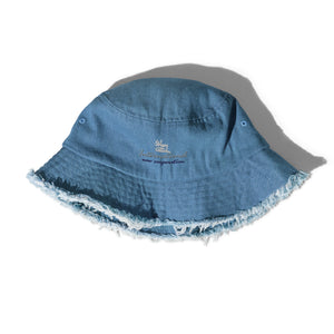 .WAVY Int'l Wav Corp Distressed Denim Bucket Hat