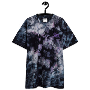 .WAVY Intl x Shaka Wear Purple Embroidered Oversized tie-dye t-shirt