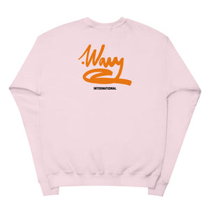 .WAVY Intl Fall 2021 Orange Logo Crewneck Sweater