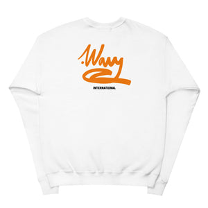 .WAVY Intl Fall 2021 Orange Logo Crewneck Sweater