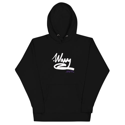 .WAVY INTL PURP SCRIPT LOGO WINTER 22 HOODIE